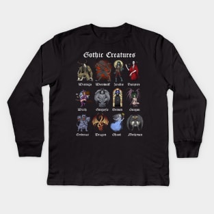 Gothic Mythical Creatures Kids Long Sleeve T-Shirt